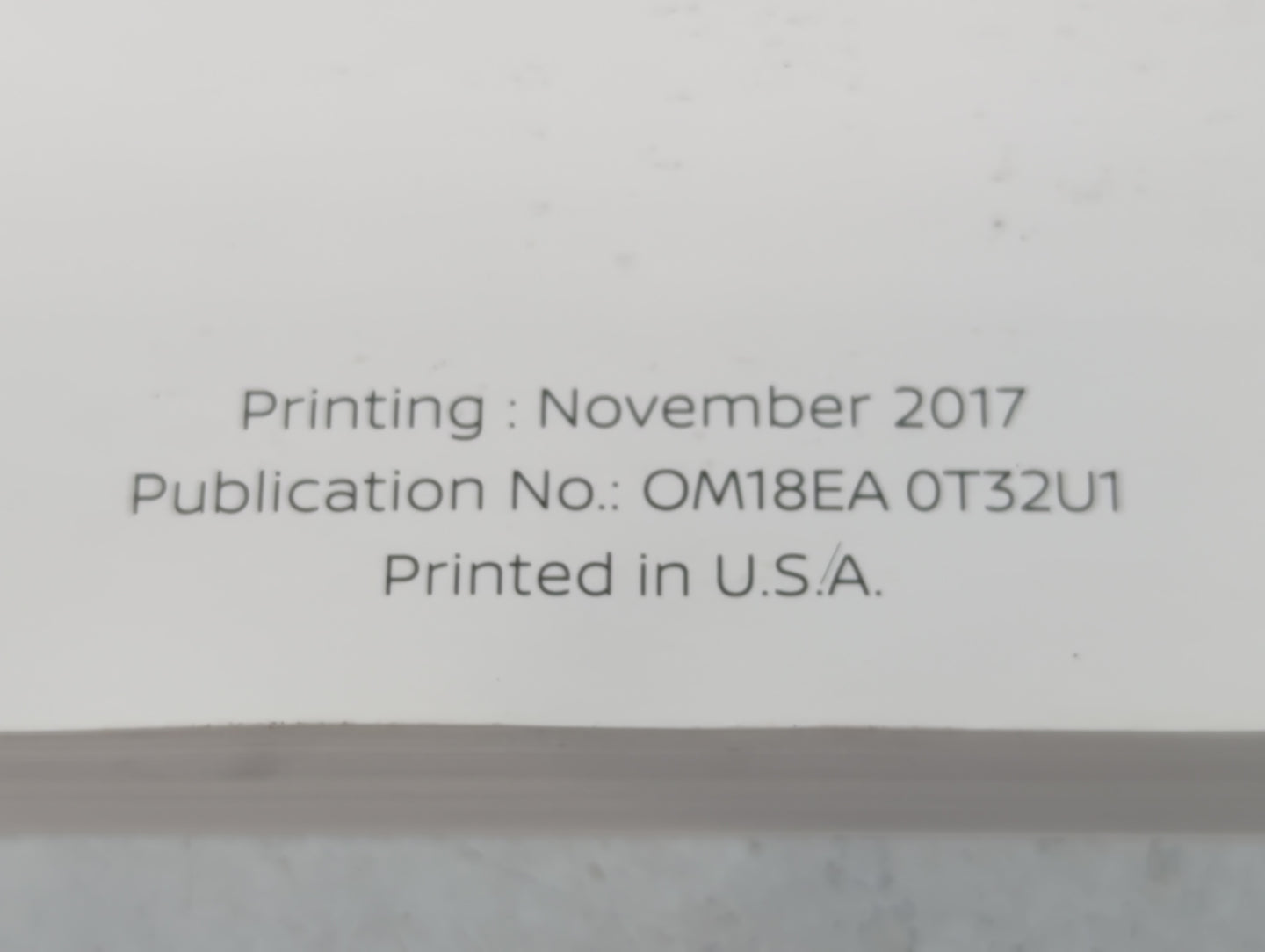 2018 Nissan Rogue Owners Manual Book Guide P/N:OM18EA 0T32U1 OEM Used Auto Parts - Oemusedautoparts1.com