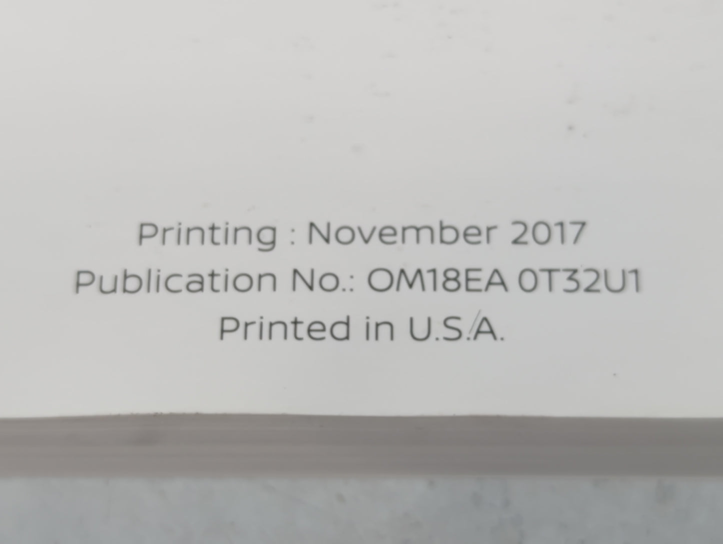 2018 Nissan Rogue Owners Manual Book Guide P/N:OM18EA 0T32U1 OEM Used Auto Parts - Oemusedautoparts1.com