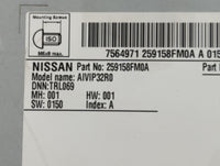 2018-2022 Nissan Rogue Radio AM FM Cd Player Receiver Replacement P/N:259158FM0A Fits Fits 2018 2019 2020 2021 2022 OEM Used