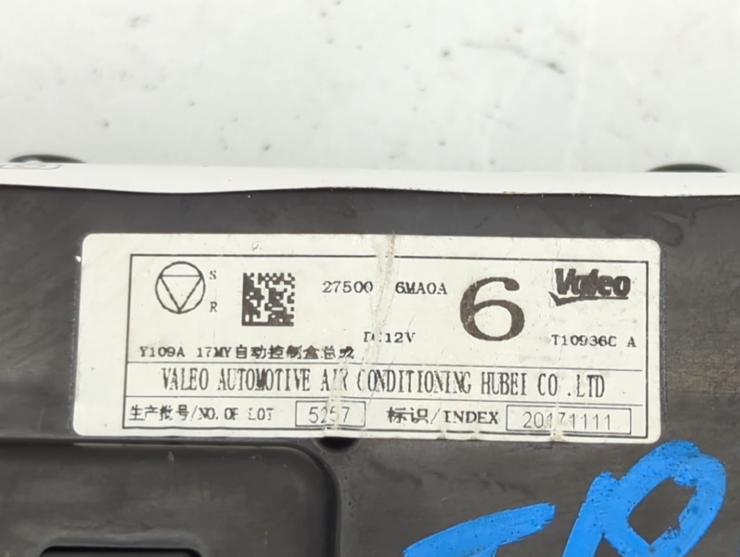 2017-2022 Nissan Rogue Climate Control Module Temperature AC/Heater Replacement P/N:27500 6MA0A Fits OEM Used Auto Parts - O