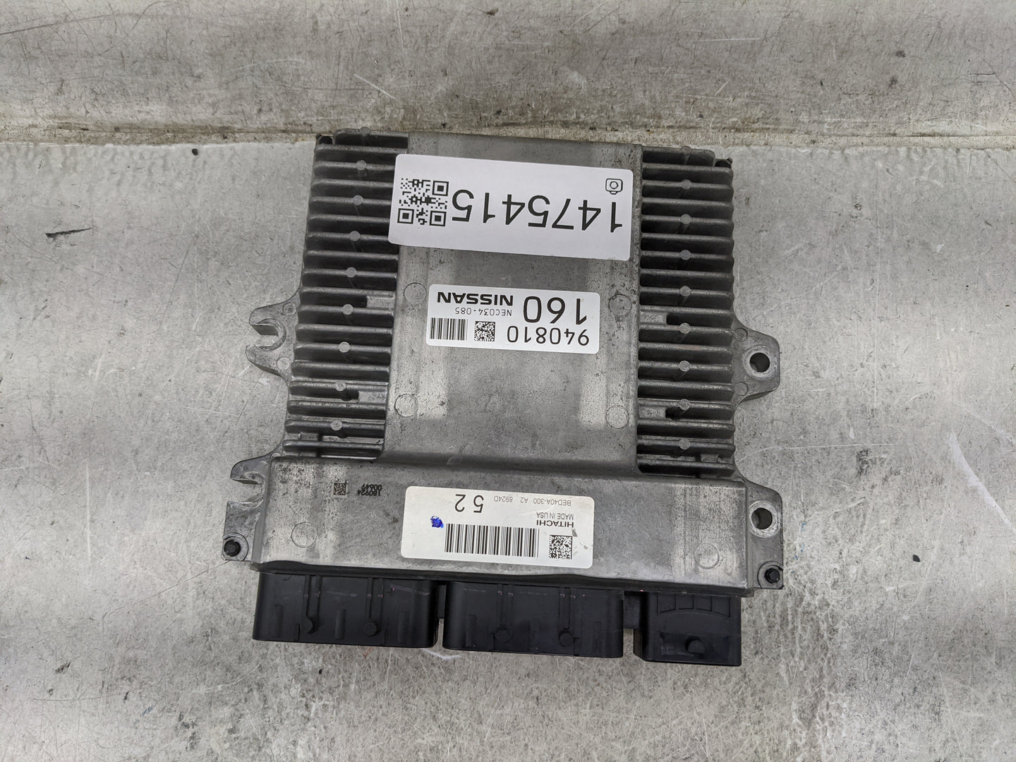 2018 Nissan Rogue PCM Engine Control Computer ECU ECM PCU OEM P/N:NEC034-085 BEC404-300 Fits OEM Used Auto Parts - Oemusedau