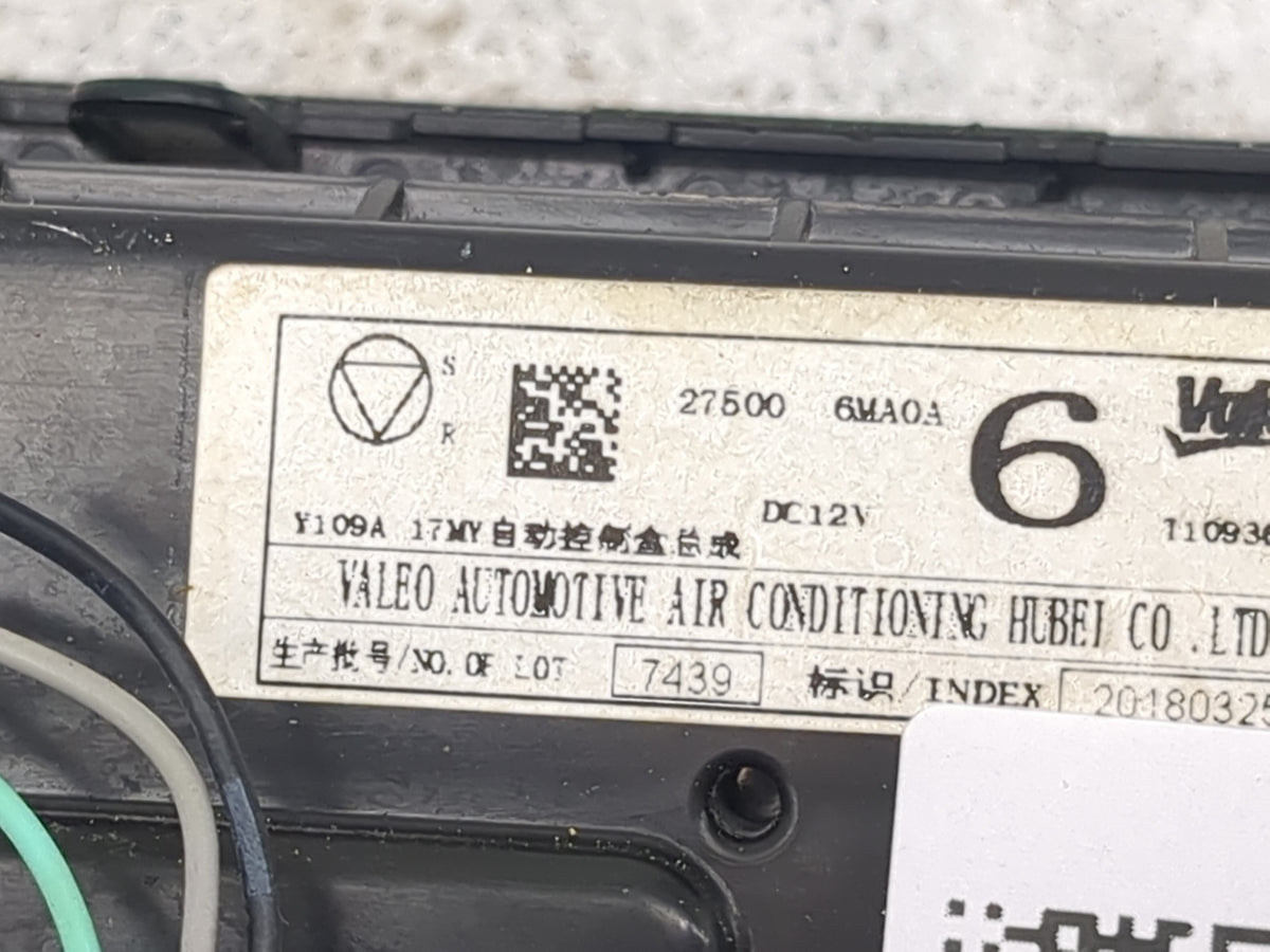 2017-2020 Nissan Rogue Climate Control Module Temperature AC/Heater Replacement P/N:27500 6MA0A Fits Fits 2017 2018 2019 202