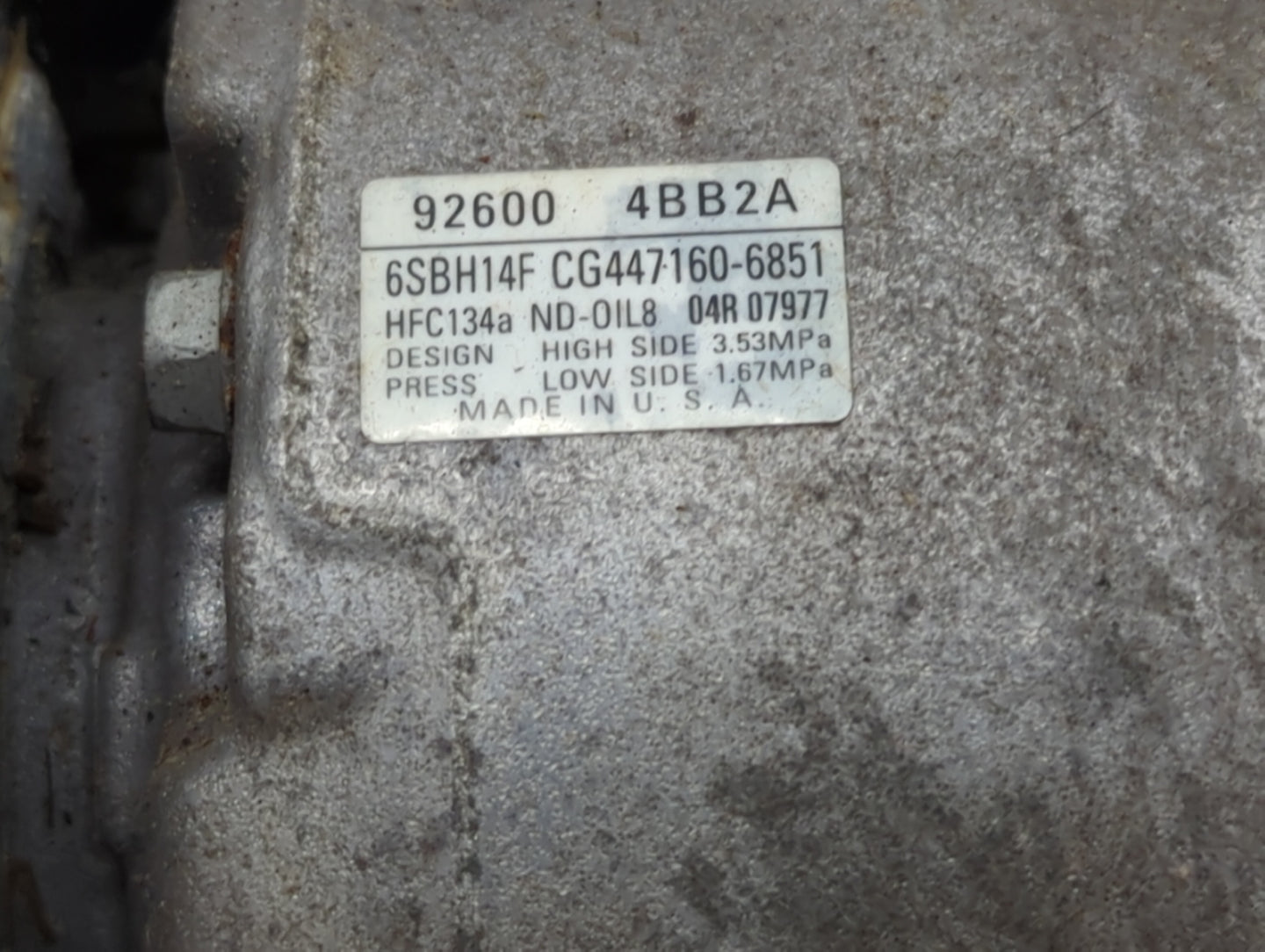 2014-2020 Nissan Rogue Air Conditioning A/c Ac Compressor Oem - Oemusedautoparts1.com