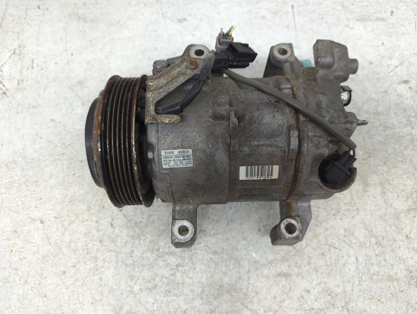 2014-2020 Nissan Rogue Air Conditioning A/c Ac Compressor Oem - Oemusedautoparts1.com