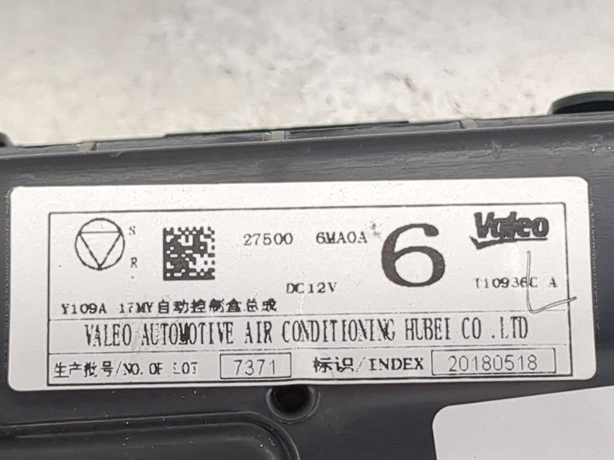 2017-2022 Nissan Rogue Climate Control Module Temperature AC/Heater Replacement P/N:27500 6MA0A Y109A Fits OEM Used Auto Par