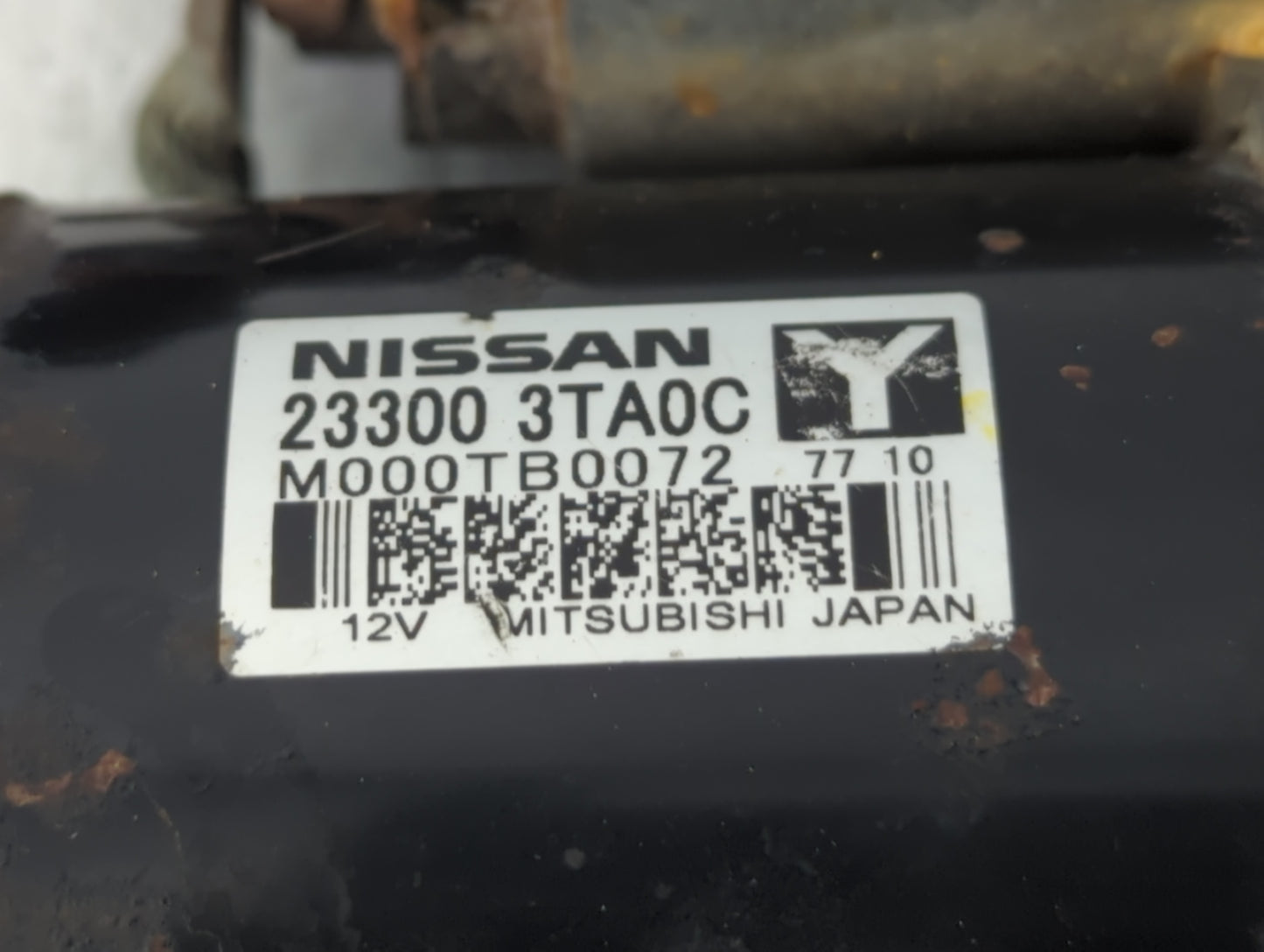 2015-2020 Nissan Rogue Car Starter Motor Solenoid OEM P/N:23300 3TA0C Fits Fits 2015 2016 2017 2018 2019 2020 OEM Used Auto 