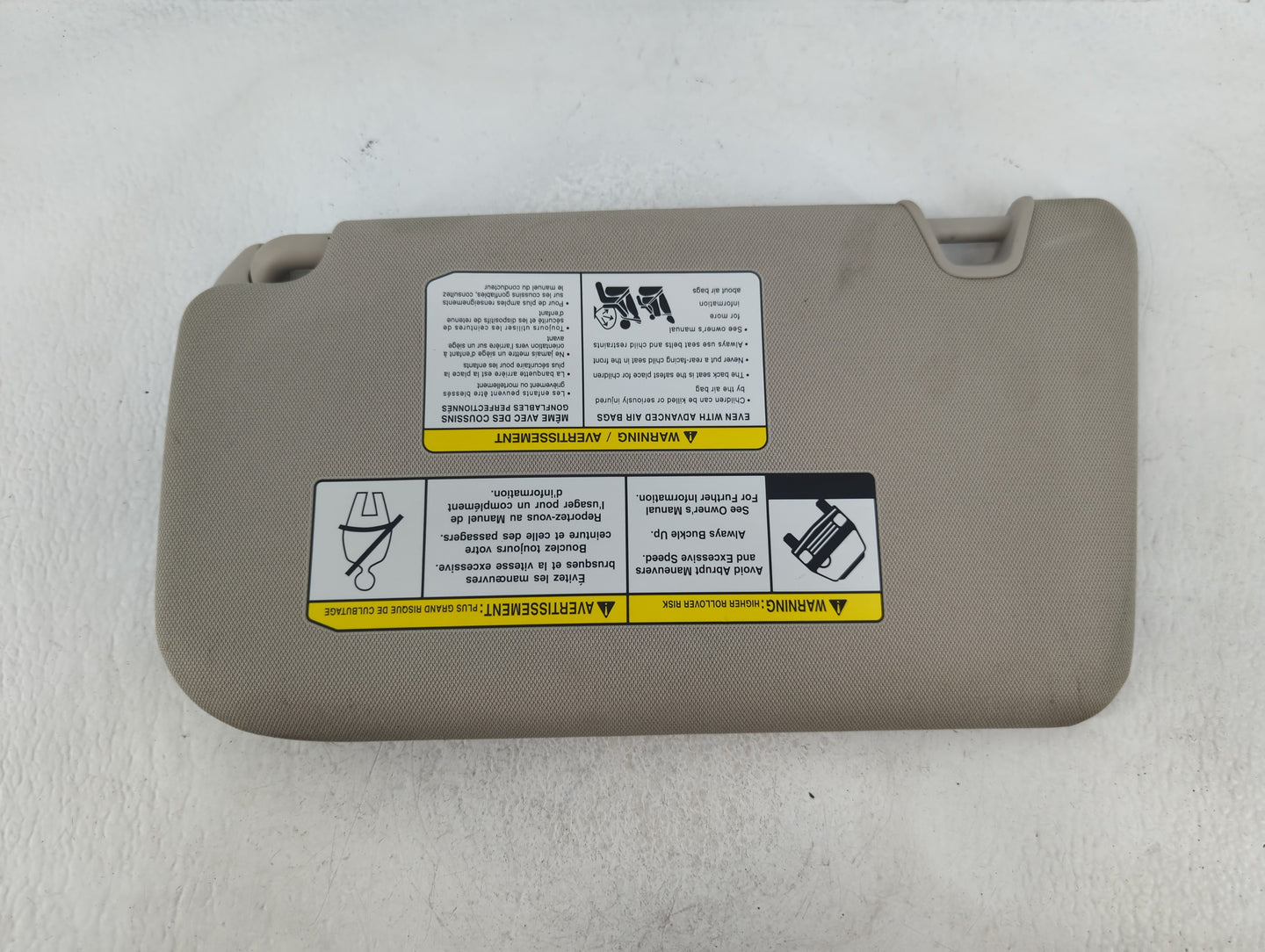 2018-2020 Nissan Rogue Sun Visor Shade Replacement Passenger Right Mirror Fits Fits 2018 2019 2020 OEM Used Auto Parts - Oem