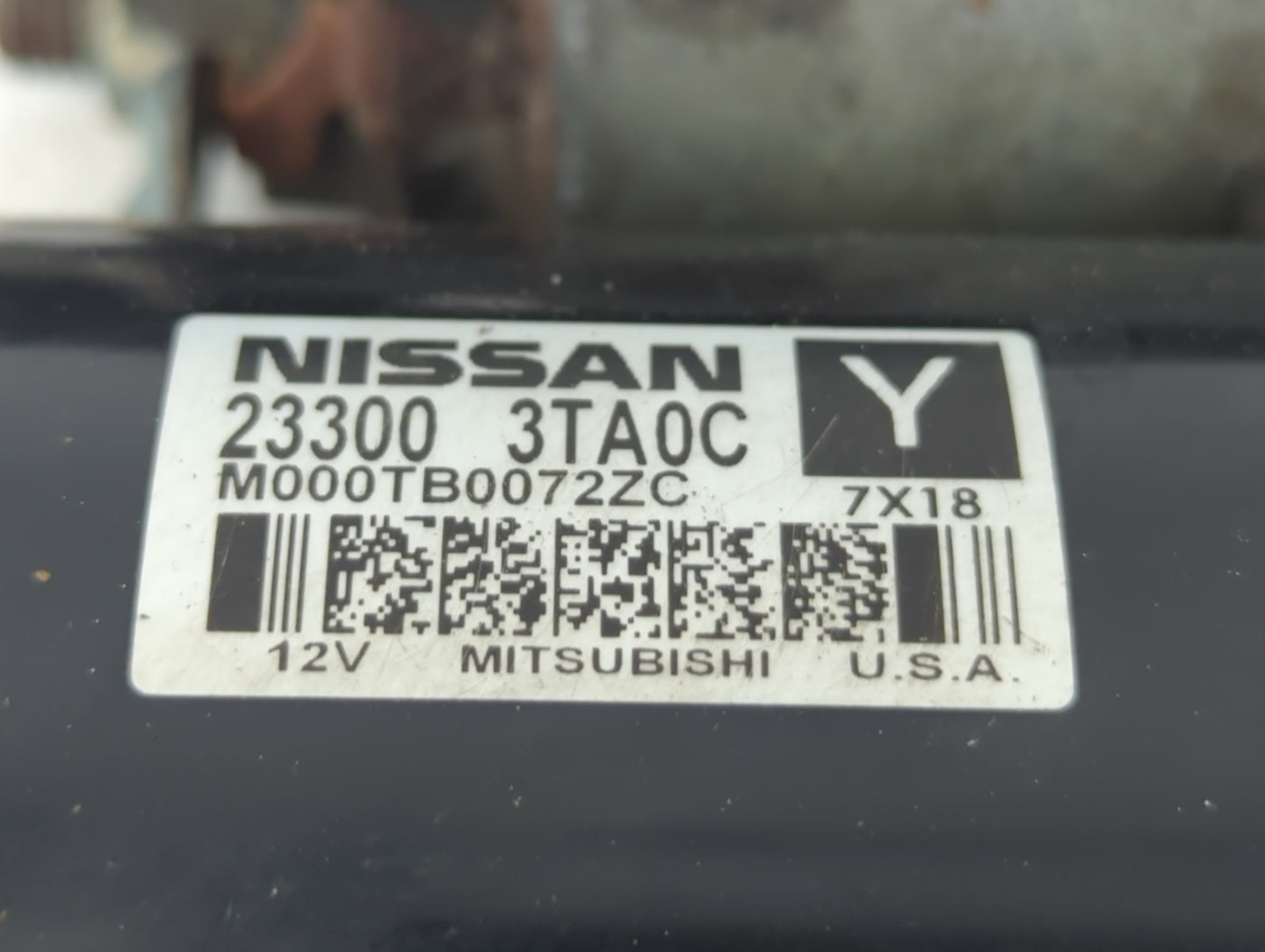 2018 Nissan Rogue Car Starter Motor Solenoid OEM P/N:23300 3TA0C Fits OEM Used Auto Parts - Oemusedautoparts1.com