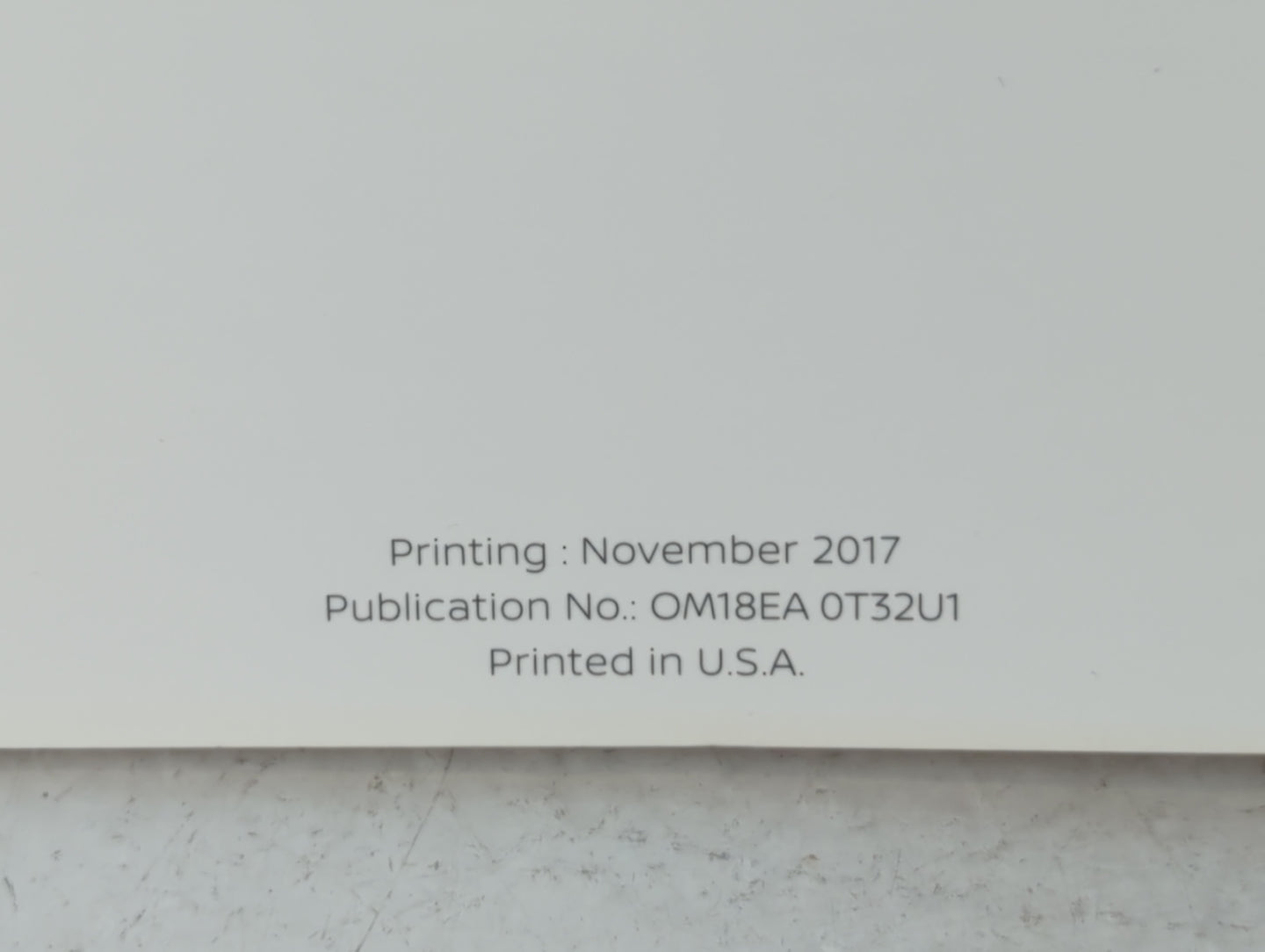 2018 Nissan Rogue Owners Manual Book Guide P/N:OM18EA 0T32U1 OEM Used Auto Parts - Oemusedautoparts1.com