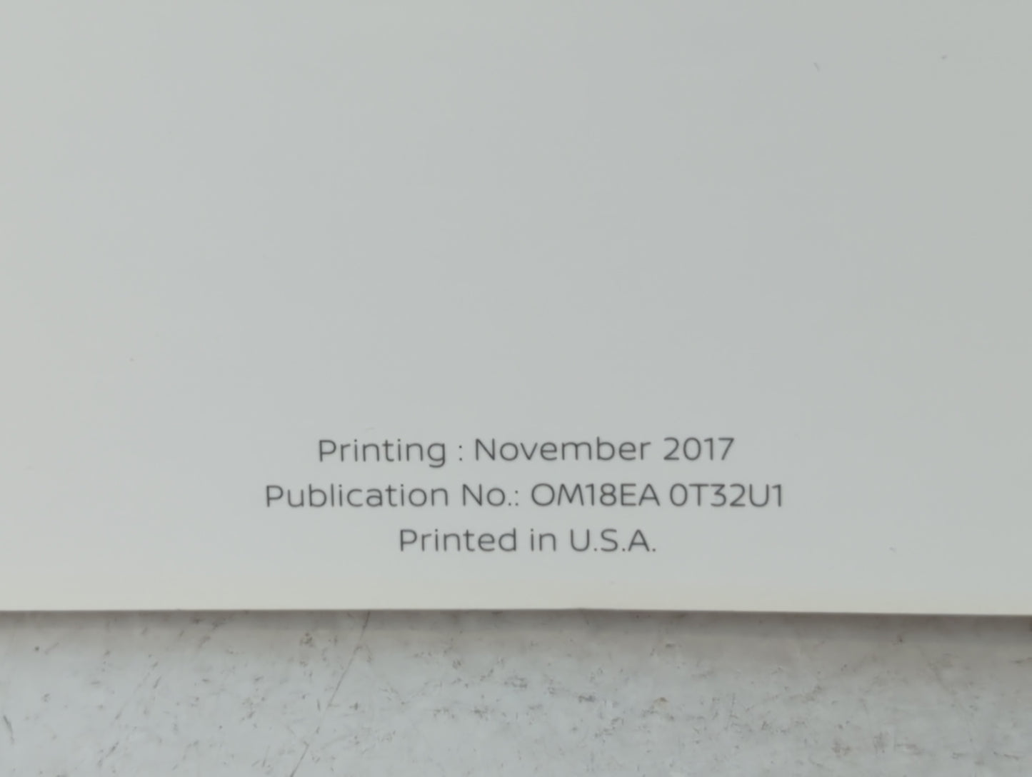 2018 Nissan Rogue Owners Manual Book Guide P/N:OM18EA 0T32U1 OEM Used Auto Parts - Oemusedautoparts1.com