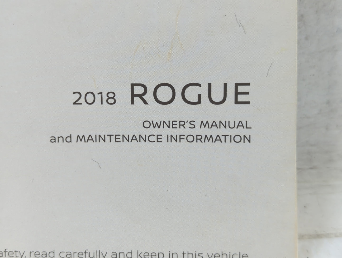 2018 Nissan Rogue Owners Manual Book Guide P/N:OM18EA 0T32U0 OEM Used Auto Parts - Oemusedautoparts1.com
