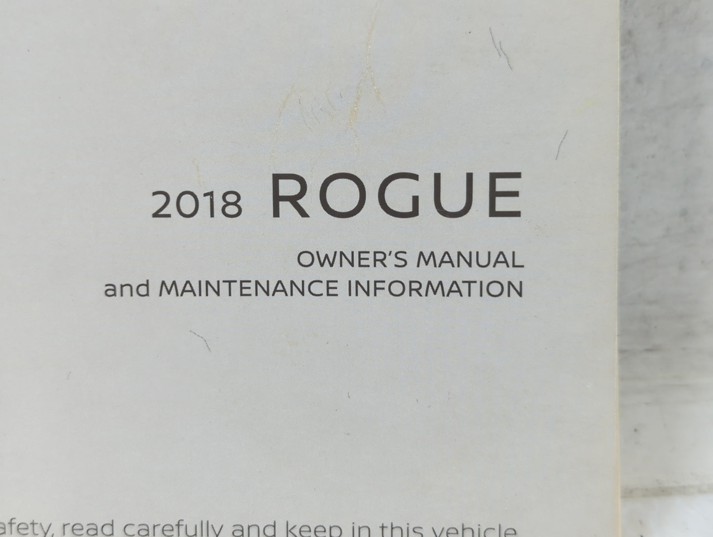 2018 Nissan Rogue Owners Manual Book Guide P/N:OM18EA 0T32U0 OEM Used Auto Parts - Oemusedautoparts1.com