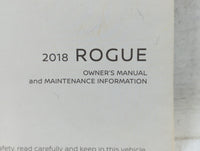 2018 Nissan Rogue Owners Manual Book Guide P/N:OM18EA 0T32U0 OEM Used Auto Parts - Oemusedautoparts1.com