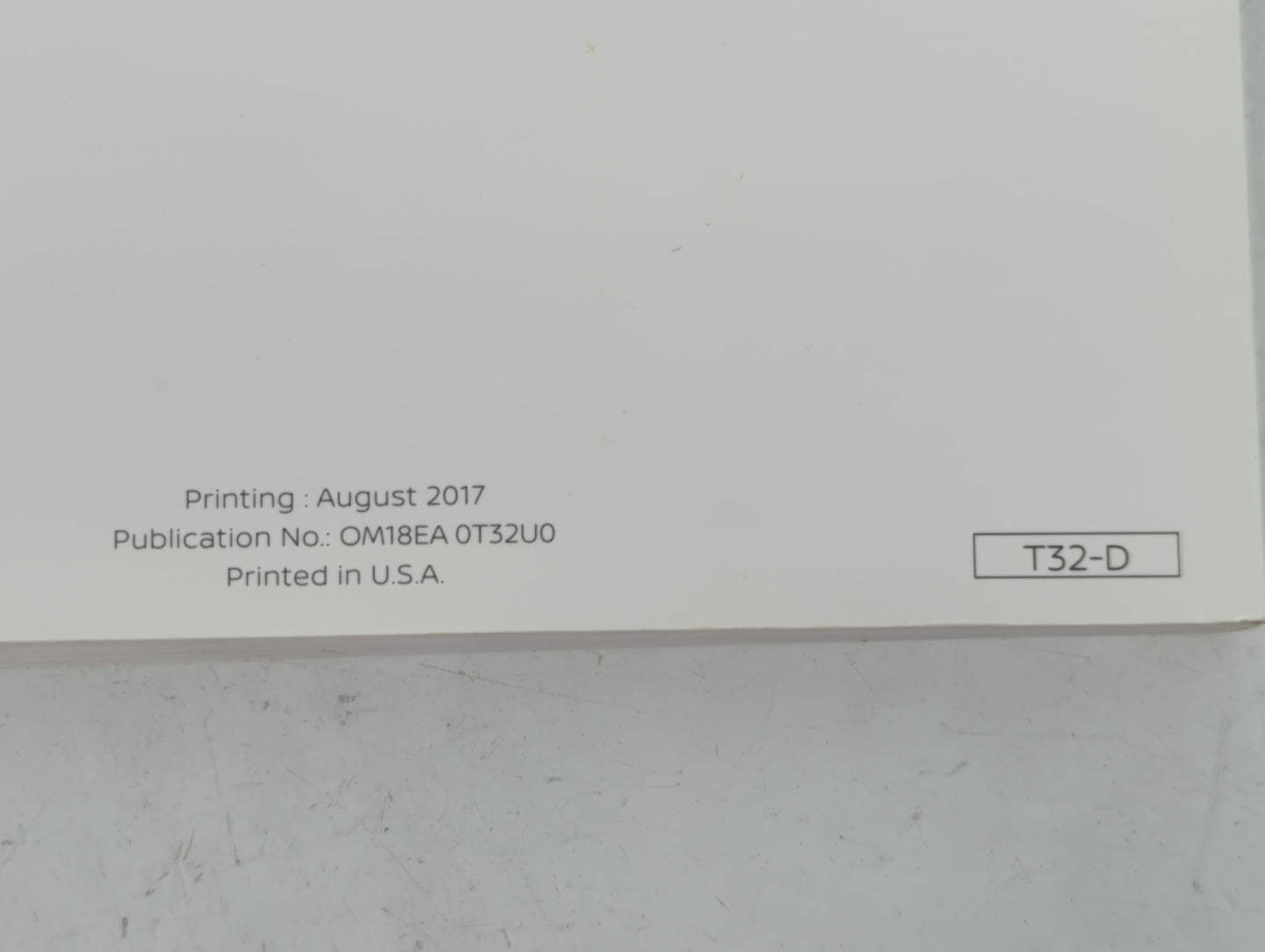 2018 Nissan Rogue Owners Manual Book Guide P/N:OM18EA 0T32U0 OEM Used Auto Parts - Oemusedautoparts1.com