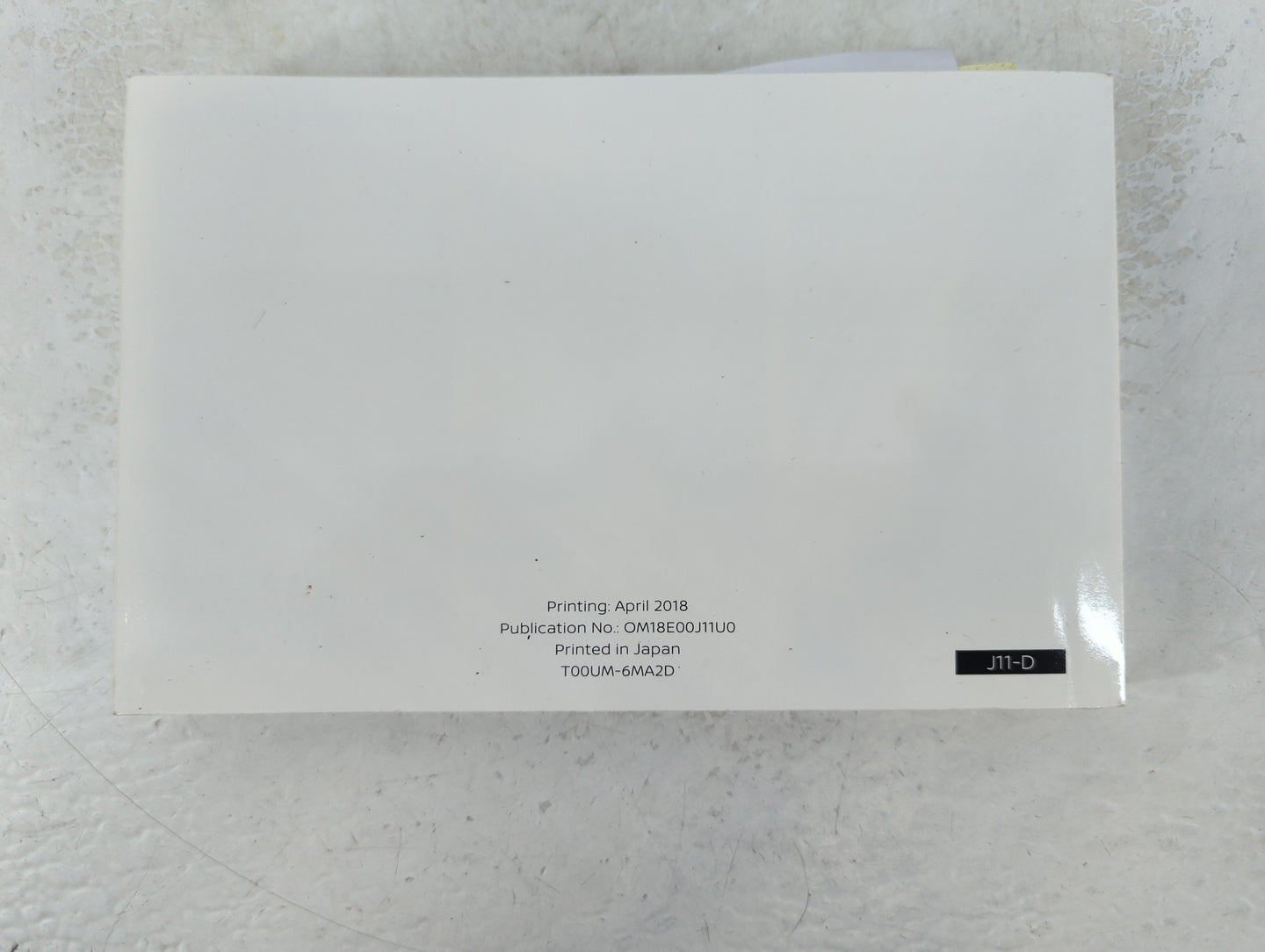 2018 Nissan Rogue Sport Owners Manual Book Guide P/N:OM18E00J11U0 OEM Used Auto Parts - Oemusedautoparts1.com