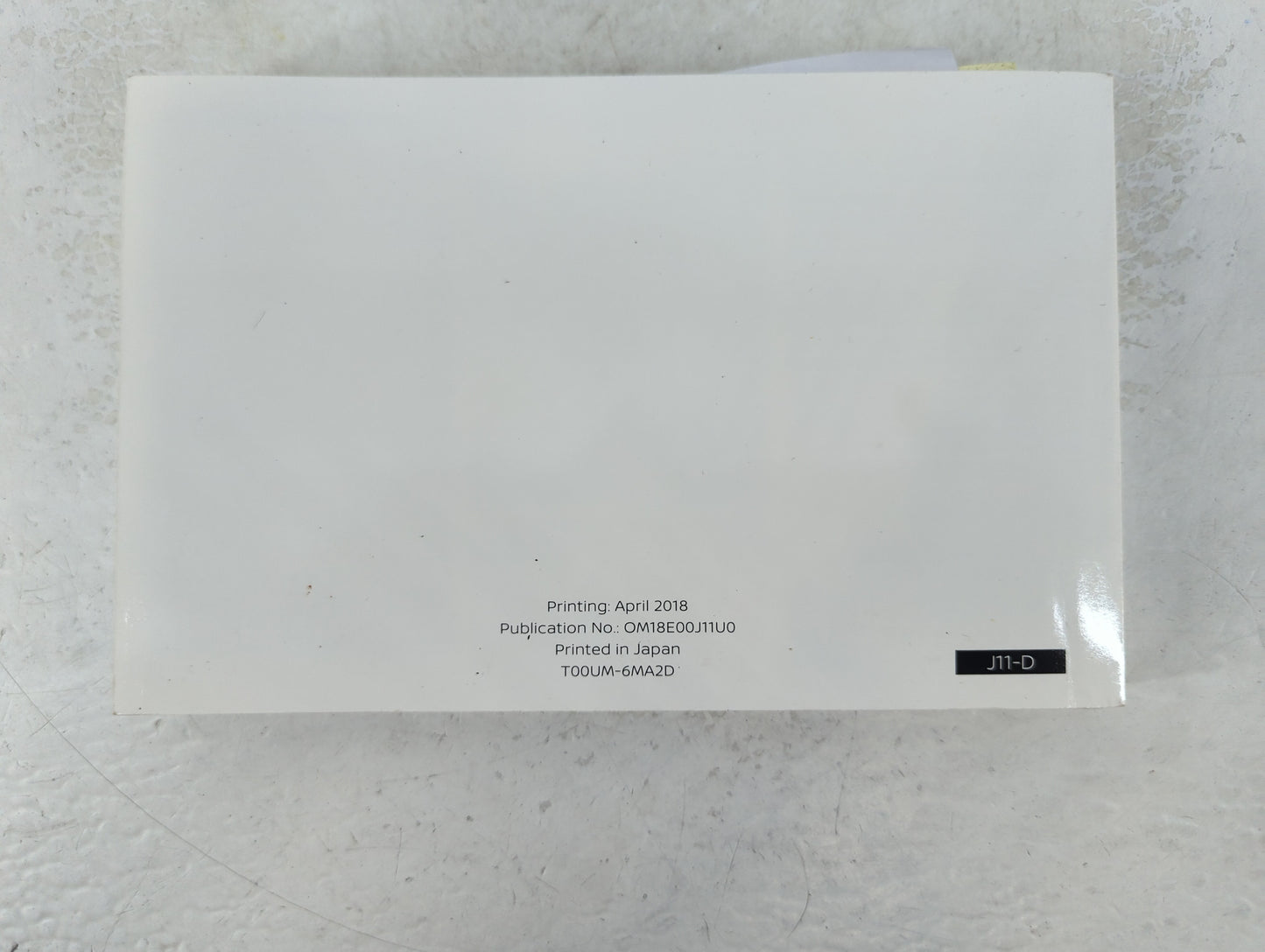 2018 Nissan Rogue Sport Owners Manual Book Guide P/N:OM18E00J11U0 OEM Used Auto Parts - Oemusedautoparts1.com