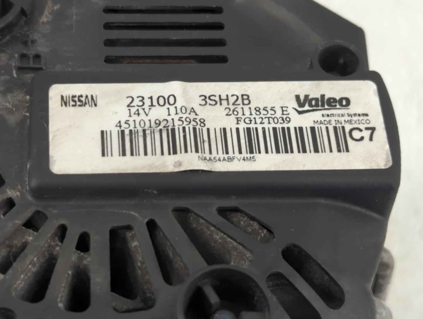 2013-2019 Nissan Sentra Alternator Replacement Generator Charging Assembly Engine OEM P/N:23100 3SH2B Fits OEM Used Auto Par