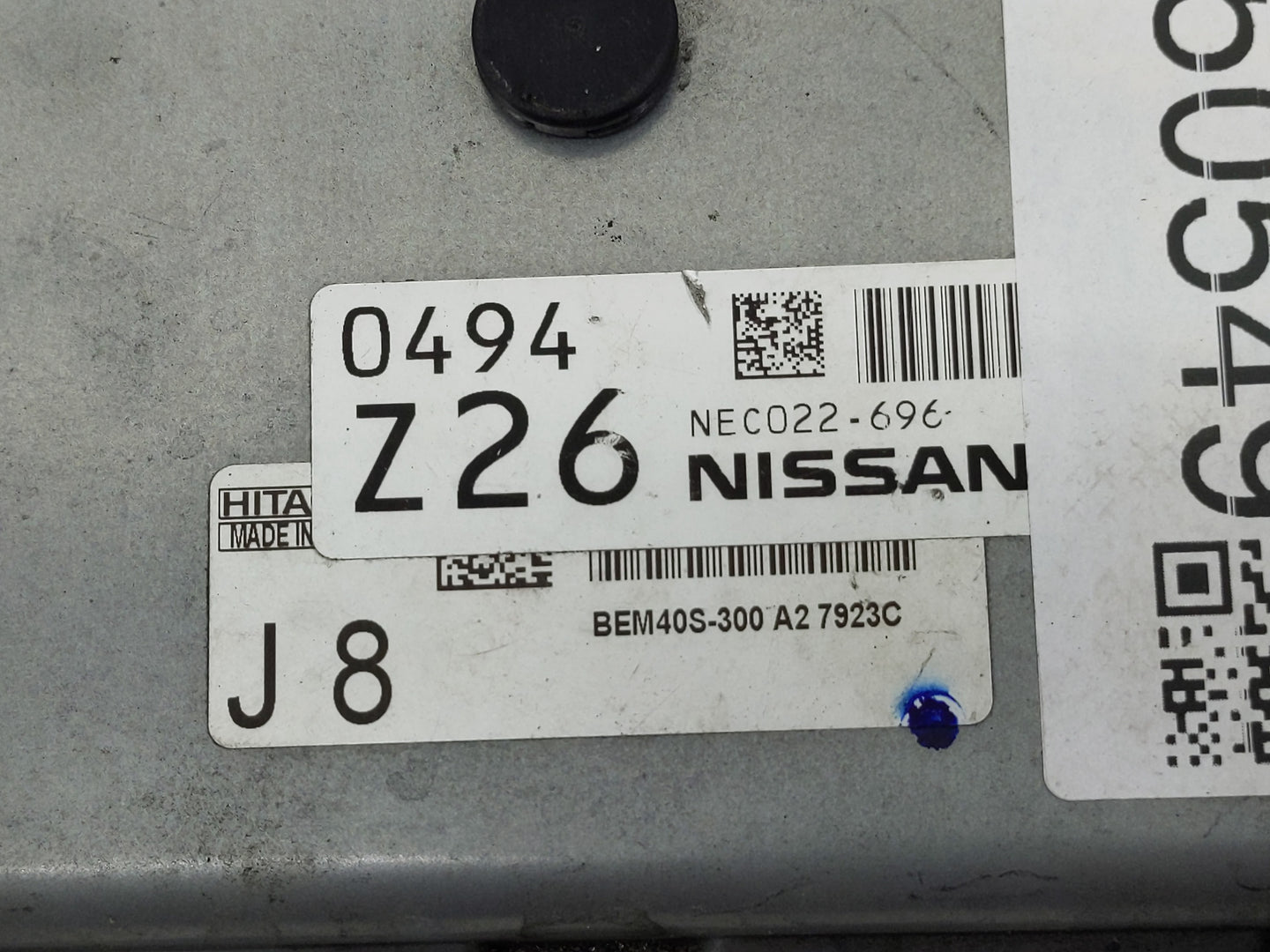2018-2019 Nissan Sentra PCM Engine Control Computer ECU ECM PCU OEM P/N:NEC022-696 Fits Fits 2018 2019 OEM Used Auto Parts -