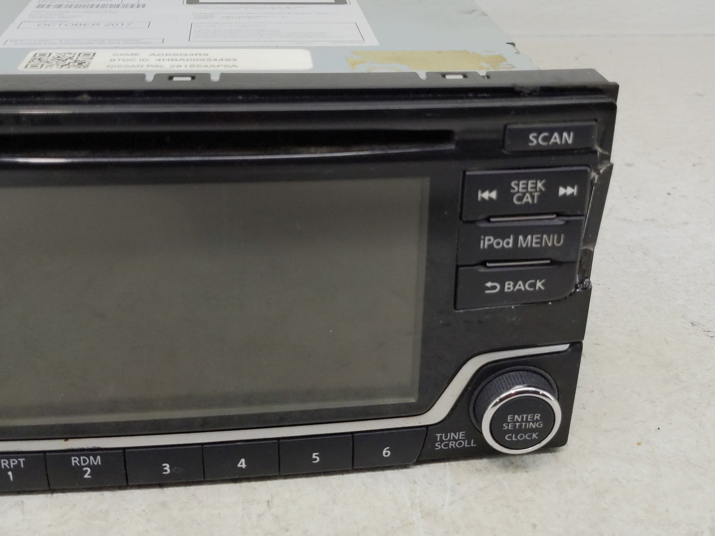 2017-2019 Nissan Sentra Radio AM FM Cd Player Receiver Replacement P/N:28185 4AF6A Fits Fits 2017 2018 2019 OEM Used Auto Pa