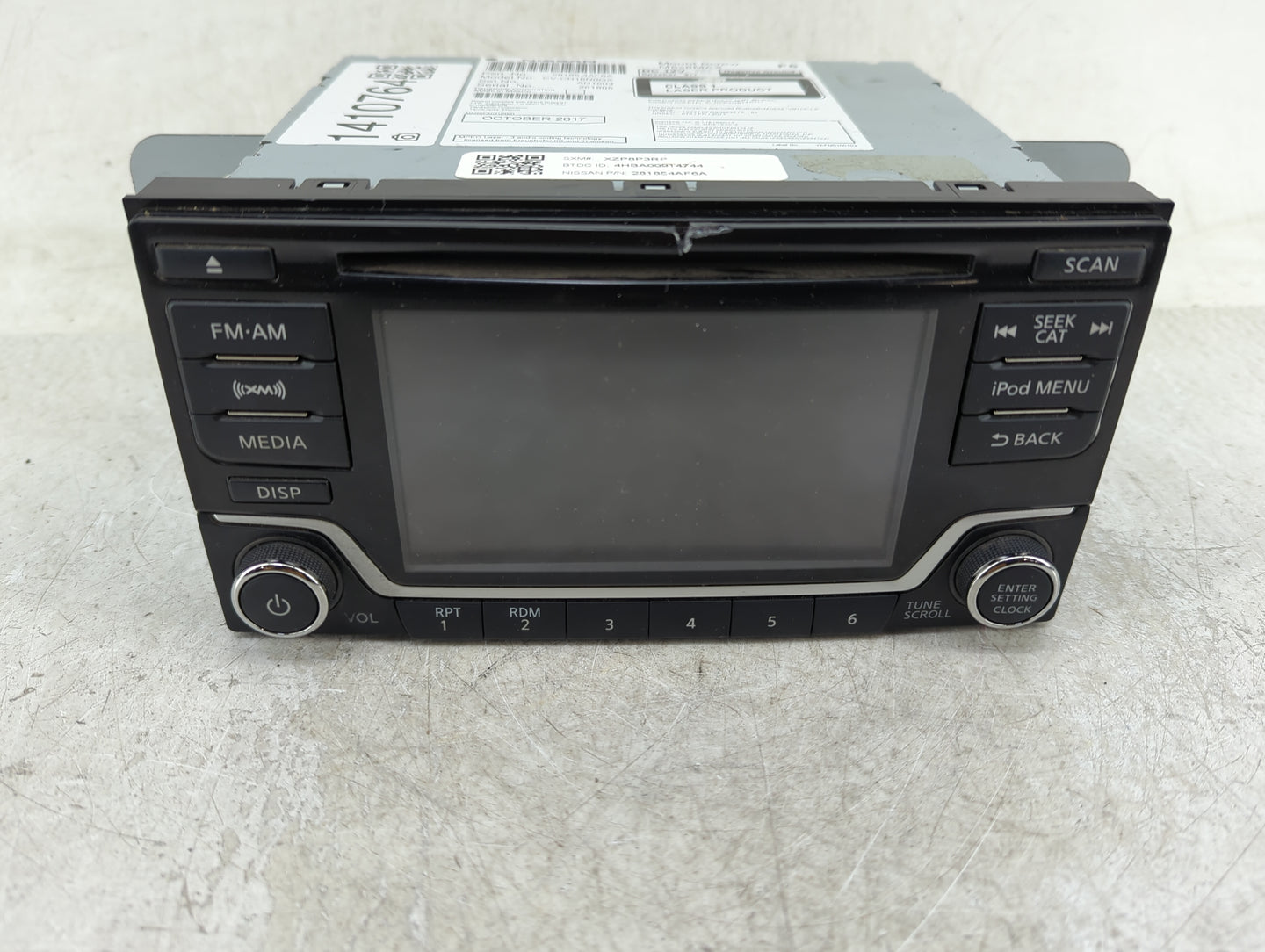 2018-2019 Nissan Sentra Radio AM FM Cd Player Receiver Replacement P/N:28185 4AF6A Fits Fits 2018 2019 OEM Used Auto Parts -