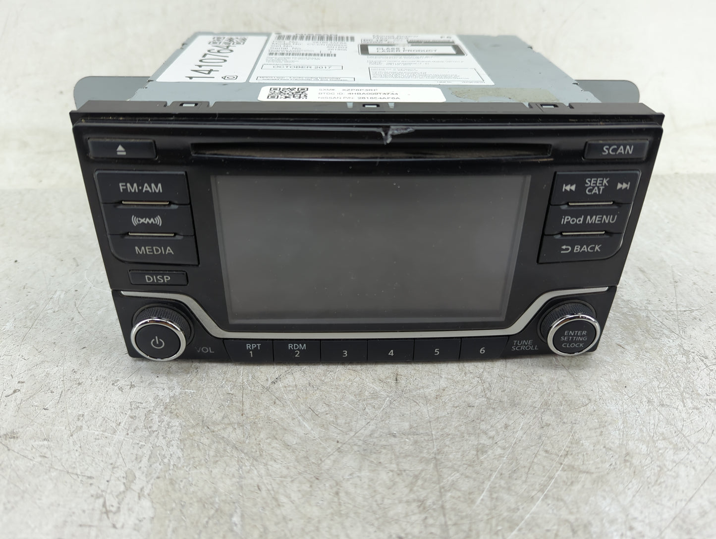 2018-2019 Nissan Sentra Radio AM FM Cd Player Receiver Replacement P/N:28185 4AF6A Fits Fits 2018 2019 OEM Used Auto Parts -