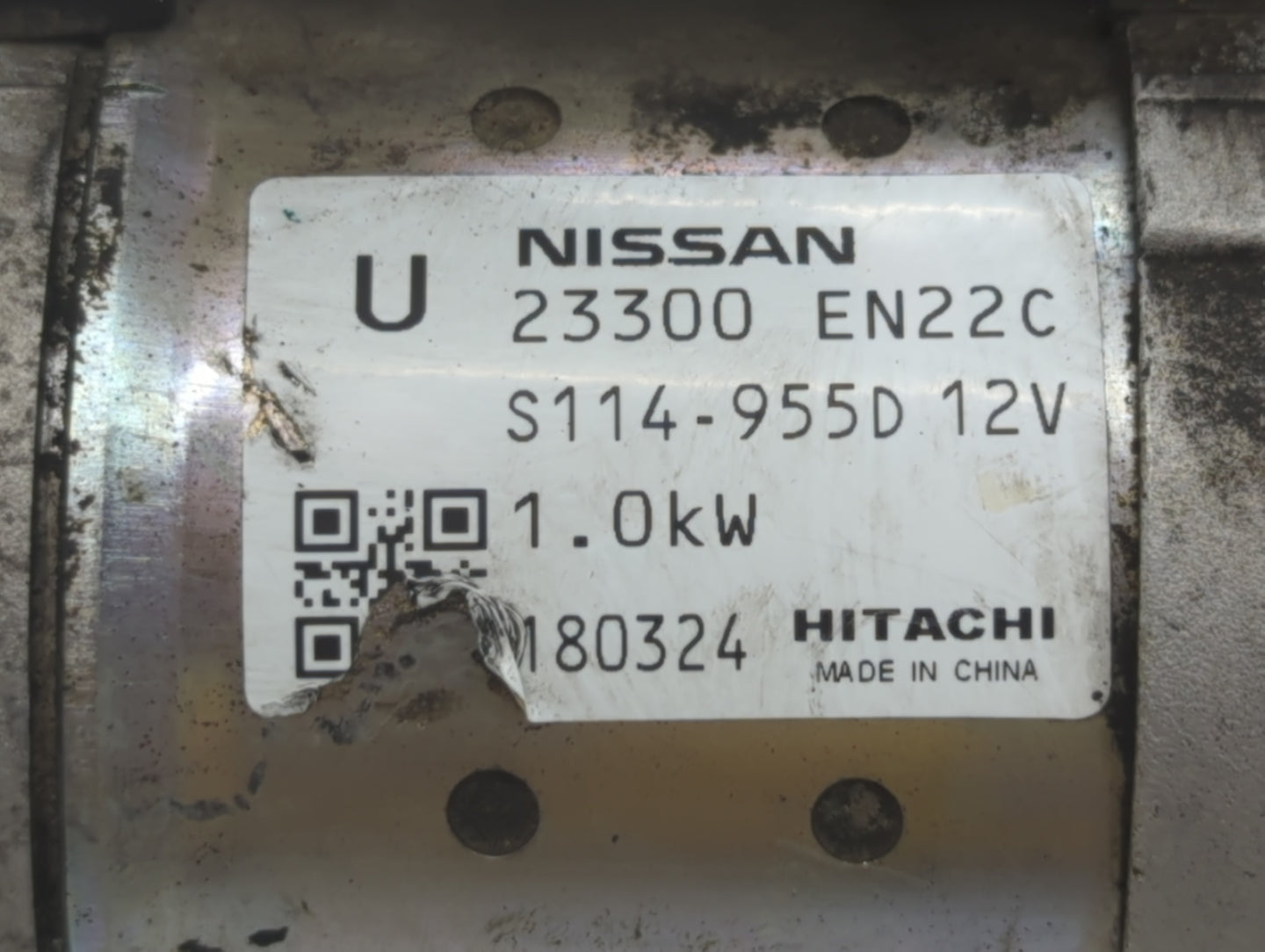 2013-2019 Nissan Sentra Car Starter Motor Solenoid OEM P/N:S114-955D 12V 23300 EN22C Fits OEM Used Auto Parts - Oemusedautop