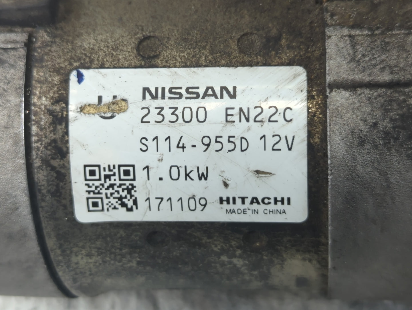 2013-2019 Nissan Sentra Car Starter Motor Solenoid OEM P/N:S114-955D 12V 23300 EN22C Fits OEM Used Auto Parts - Oemusedautop