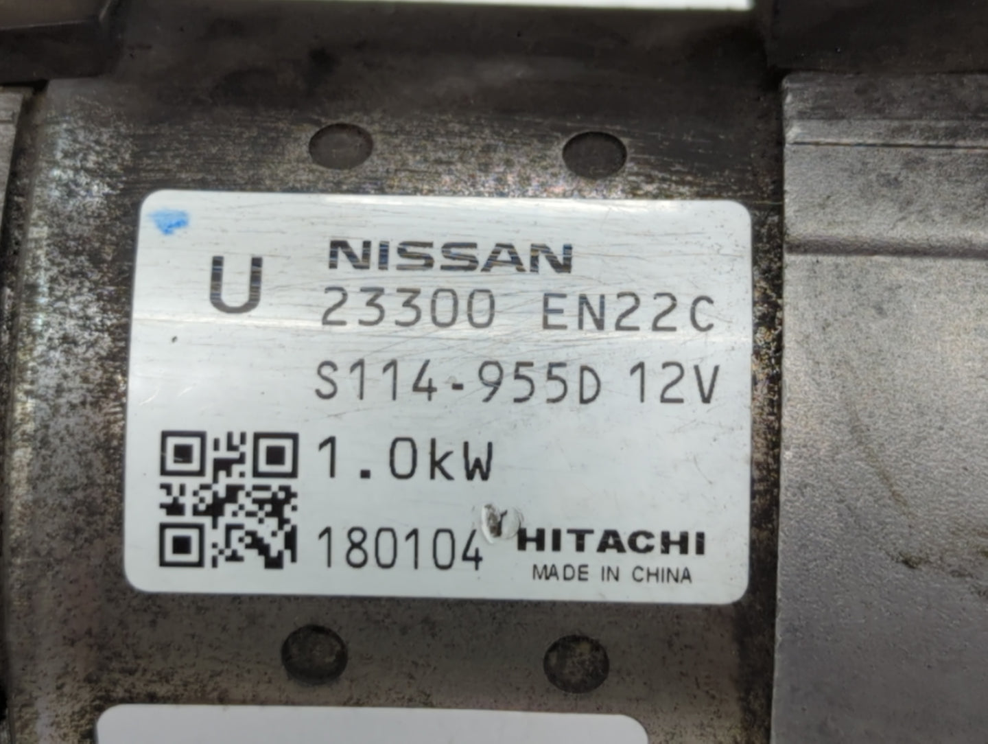 2013-2019 Nissan Sentra Car Starter Motor Solenoid OEM P/N:S114-955D 12V 23300 EN22A Fits OEM Used Auto Parts - Oemusedautop