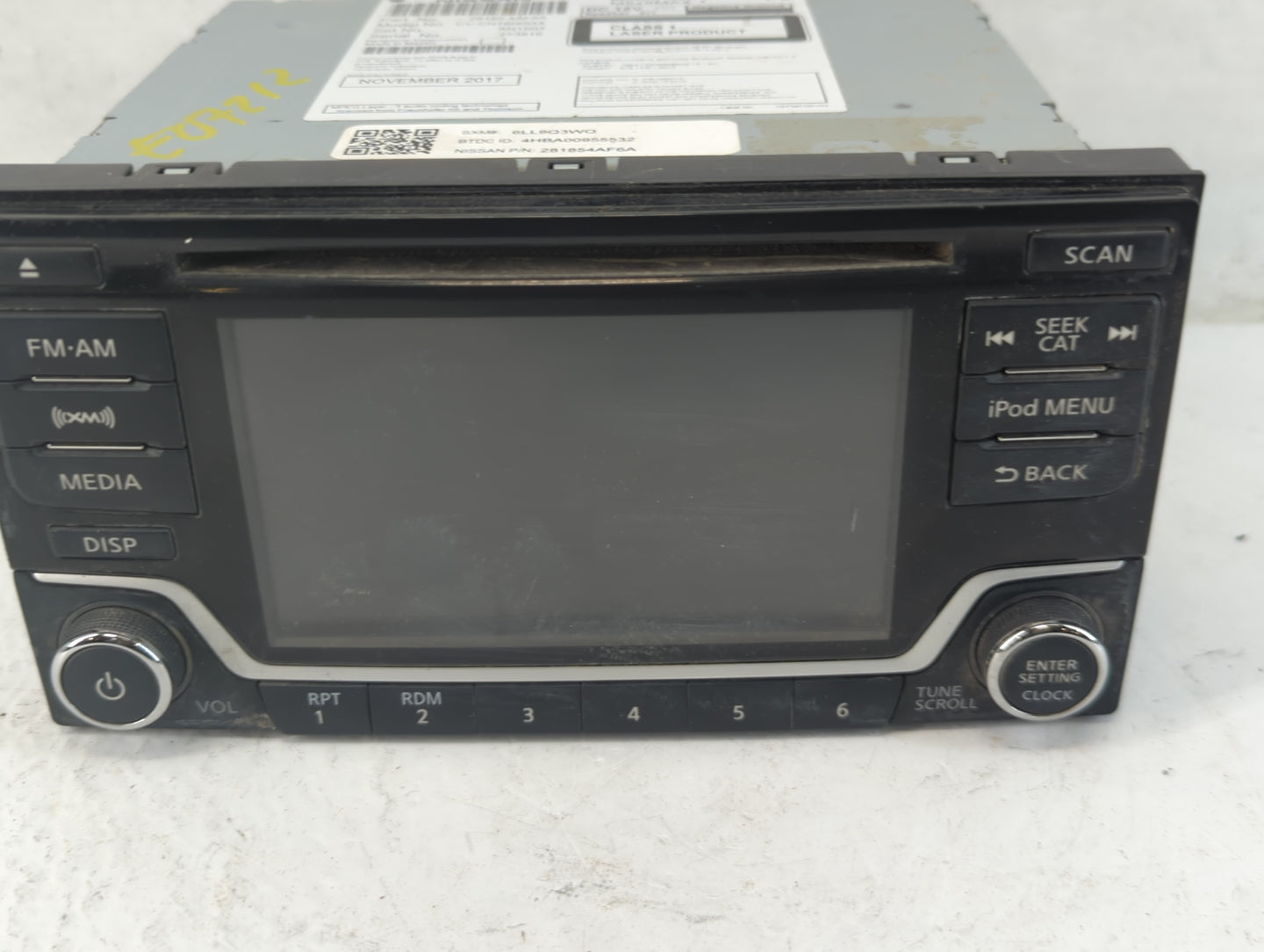 2018-2019 Nissan Sentra Radio AM FM Cd Player Receiver Replacement P/N:28185 4AF6A Fits Fits 2018 2019 OEM Used Auto Parts -