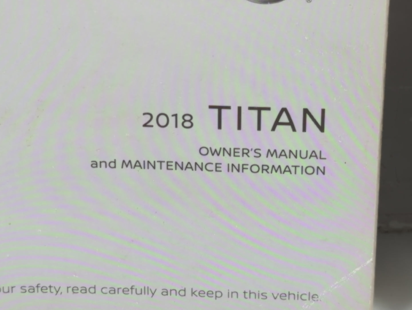 2018 Nissan Titan Owners Manual Book Guide P/N:OM18EA 0A61U0 OEM Used Auto Parts - Oemusedautoparts1.com