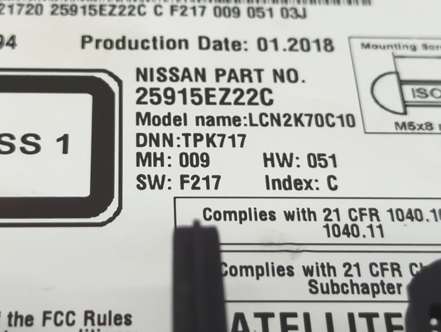 2018 Nissan Titan Xd Radio AM FM Cd Player Receiver Replacement P/N:25915EZ22C Fits OEM Used Auto Parts - Oemusedautoparts1.