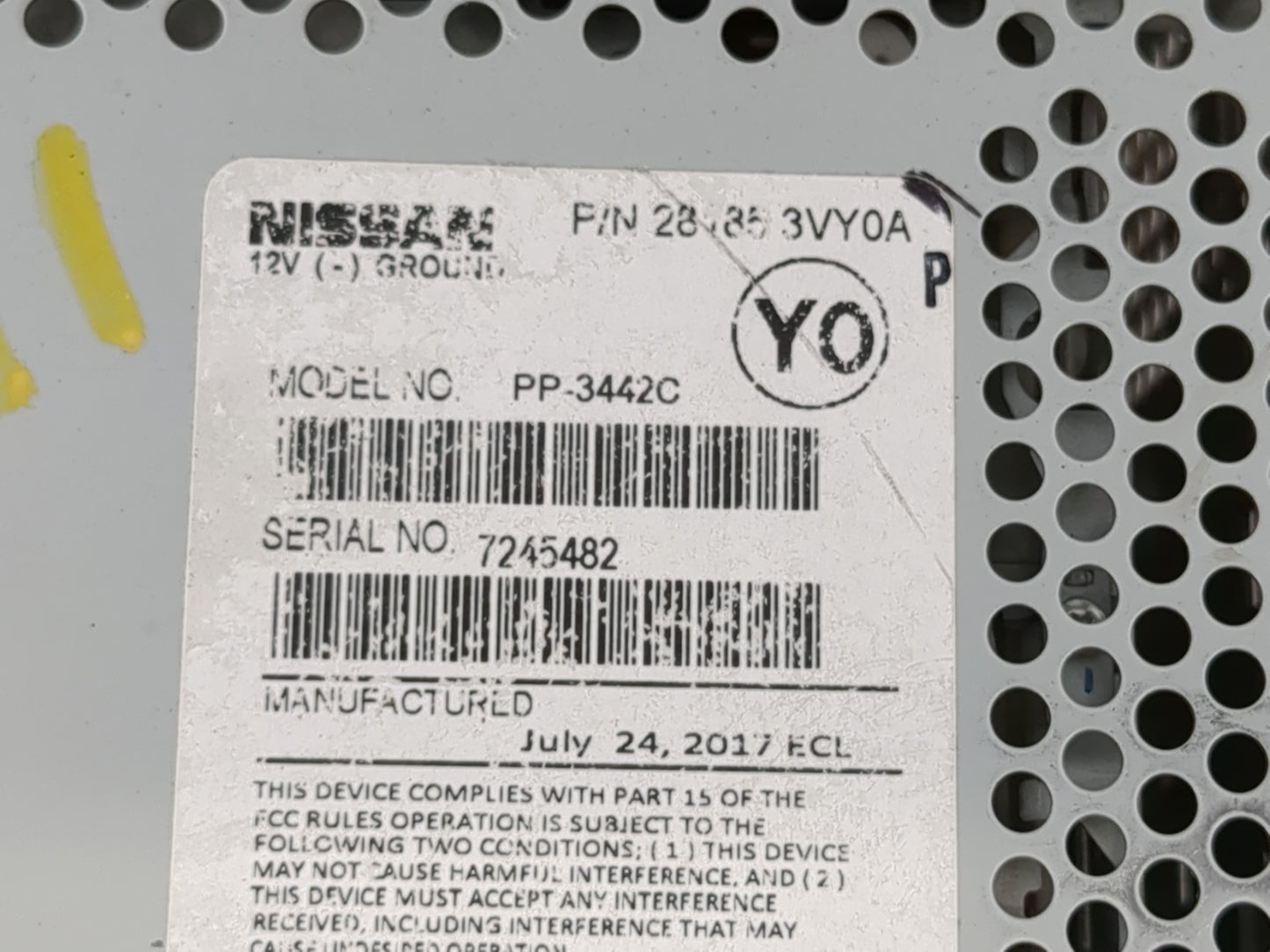 2014-2019 Nissan Versa Radio AM FM Cd Player Receiver Replacement P/N:28185 3VY0A Fits Fits 2014 2015 2016 2017 2018 2019 OE