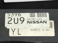 2018 Nissan Versa PCM Engine Control Computer ECU ECM PCU OEM P/N:NEC981-003 BEM502-701 Fits OEM Used Auto Parts - Oemusedau