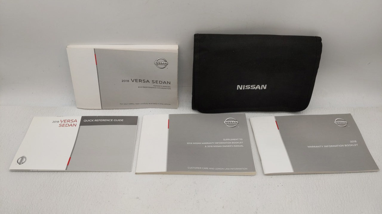 2018 Nissan Versa Owners Manual Book Guide OEM Used Auto Parts - Oemusedautoparts1.com