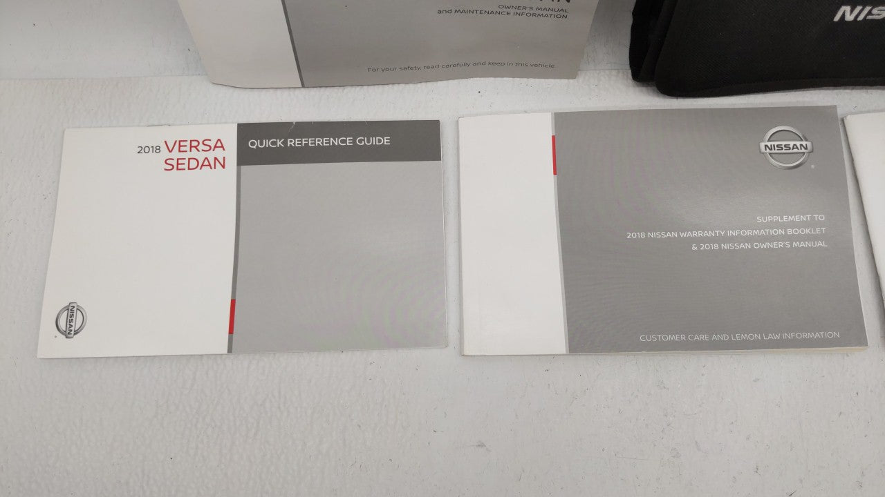 2018 Nissan Versa Owners Manual Book Guide OEM Used Auto Parts - Oemusedautoparts1.com