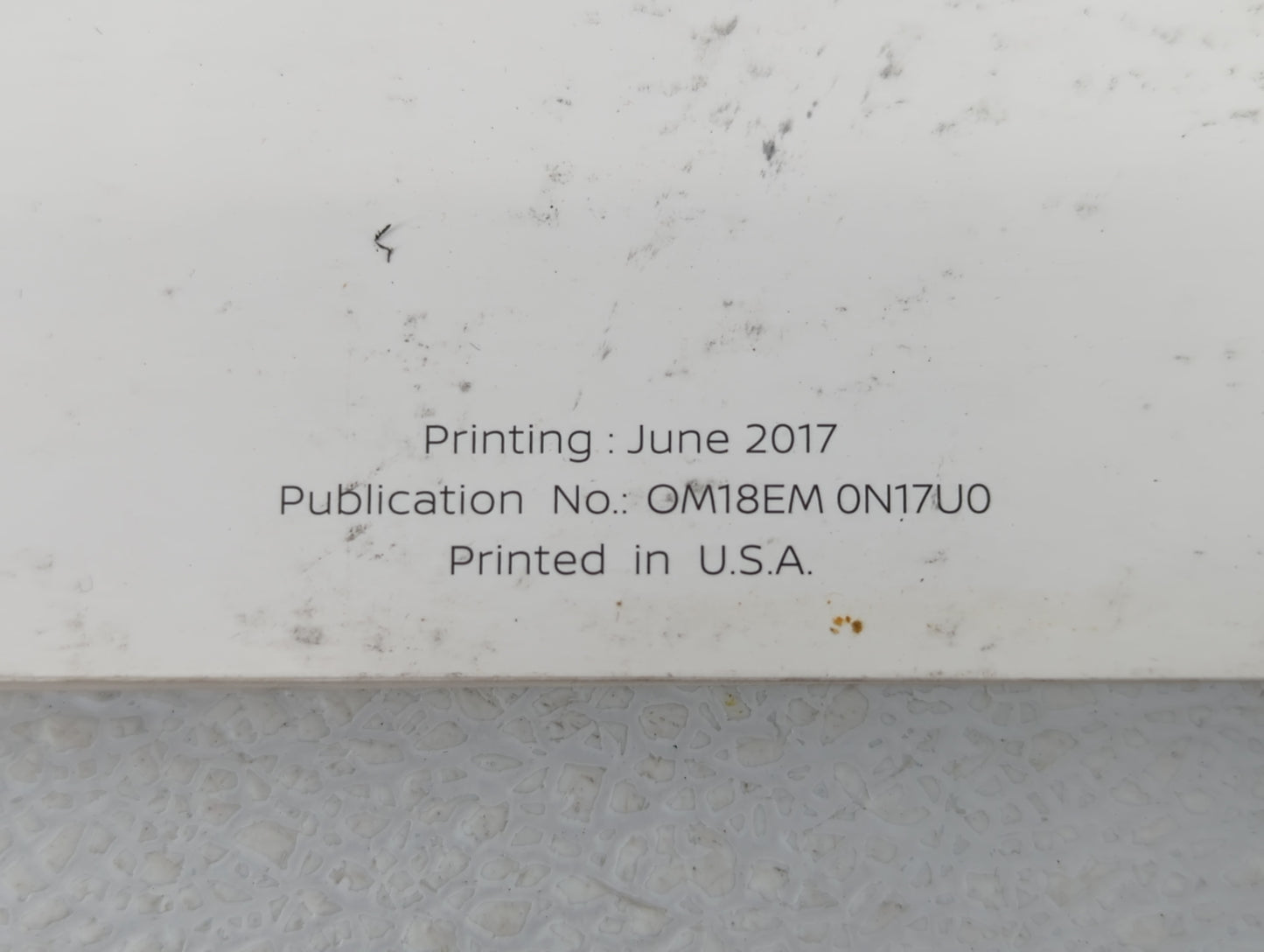 2018 Nissan Versa Owners Manual Book Guide OEM Used Auto Parts - Oemusedautoparts1.com