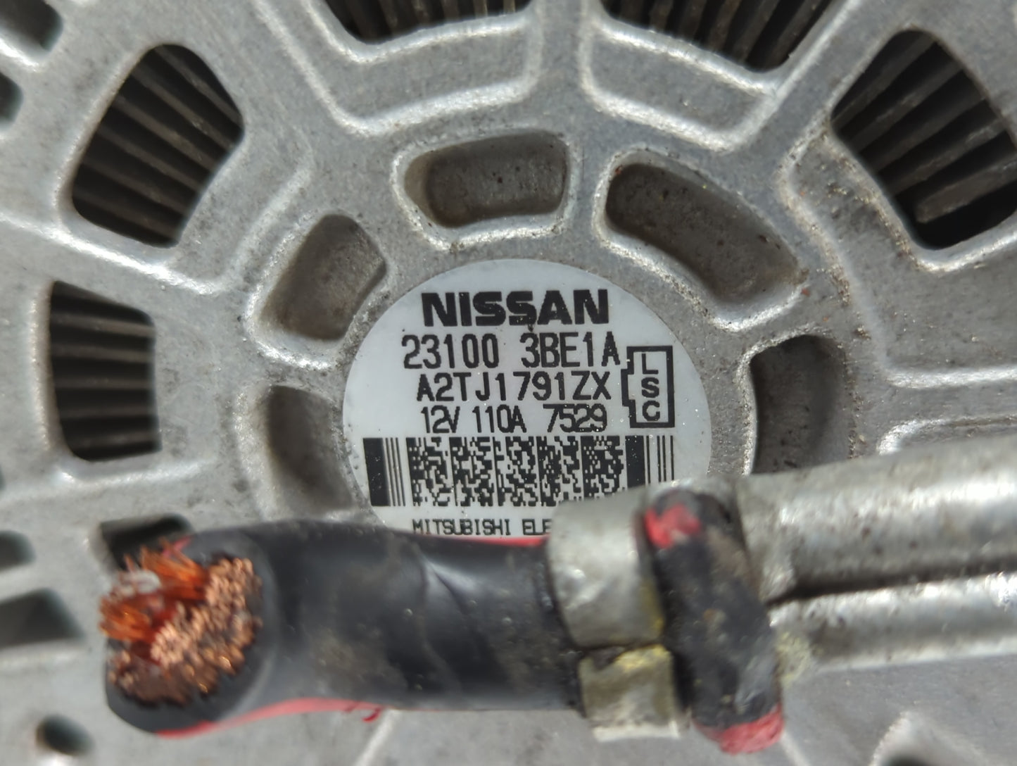 2012-2019 Nissan Versa Alternator Replacement Generator Charging Assembly Engine OEM P/N:23100 3BE1A Fits OEM Used Auto Part