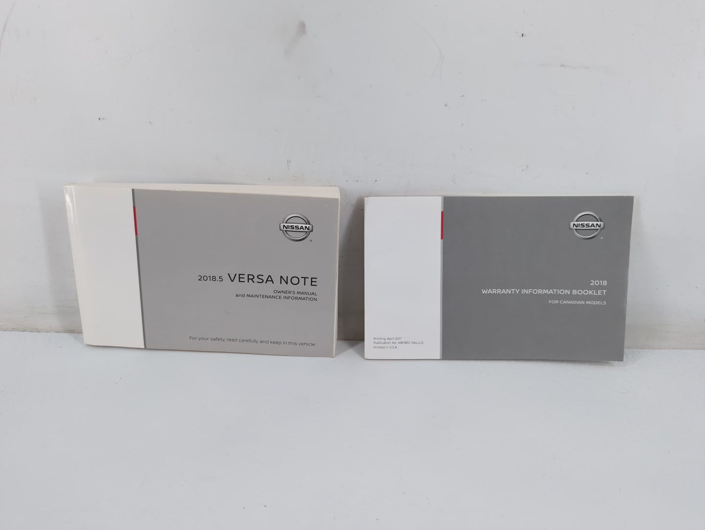 2018 Nissan Versa Note Owners Manual Book Guide P/N:OM18EA 5E12U0 OEM Used Auto Parts - Oemusedautoparts1.com
