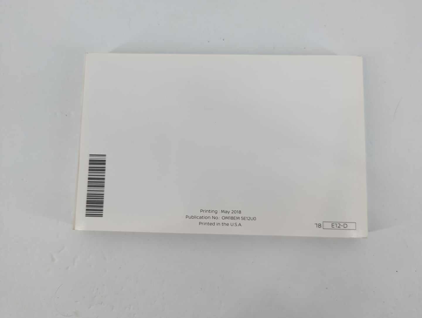 2018 Nissan Versa Note Owners Manual Book Guide P/N:OM18EA 5E12U0 OEM Used Auto Parts - Oemusedautoparts1.com