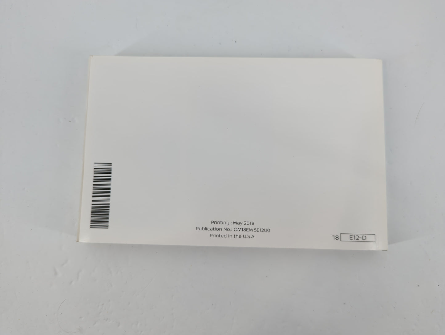 2018 Nissan Versa Note Owners Manual Book Guide P/N:OM18EA 5E12U0 OEM Used Auto Parts - Oemusedautoparts1.com