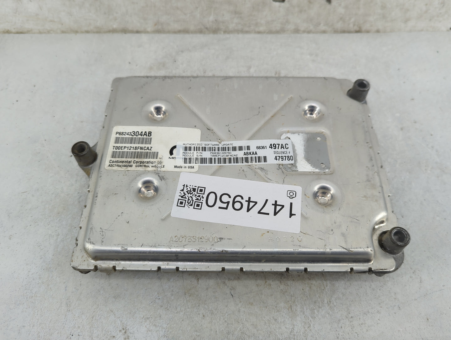 2016-2020 Ram 1500 PCM Engine Control Computer ECU ECM PCU OEM P/N:P68243304AB T00EP1218FNCAZ Fits Fits 2016 2017 2018 2019 
