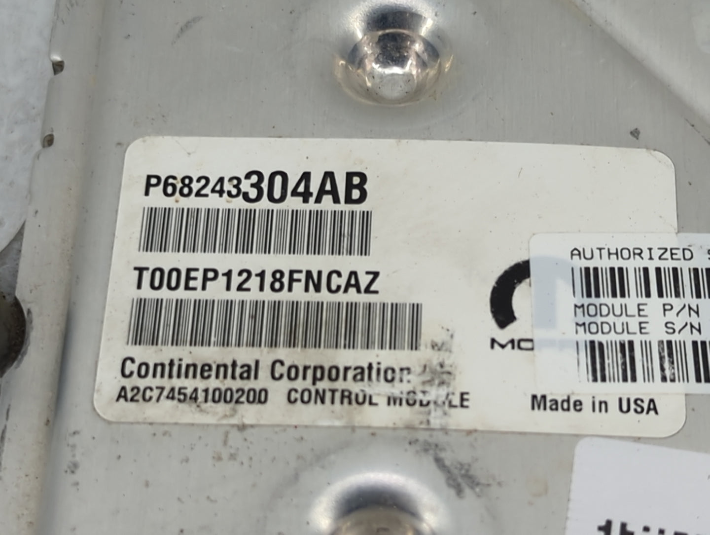 2016-2020 Ram 1500 PCM Engine Control Computer ECU ECM PCU OEM P/N:P68243304AB T00EP1218FNCAZ Fits Fits 2016 2017 2018 2019 
