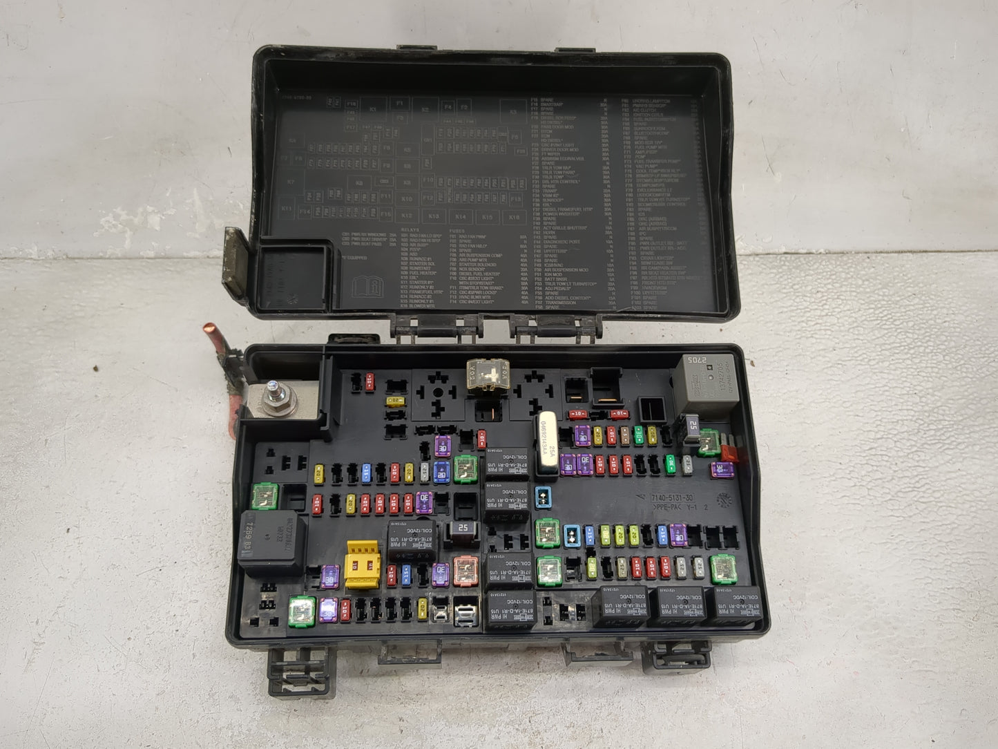 2018 Ram 1500 Fusebox Fuse Box Panel Relay Module P/N:7140-5131-30 Fits OEM Used Auto Parts - Oemusedautoparts1.com