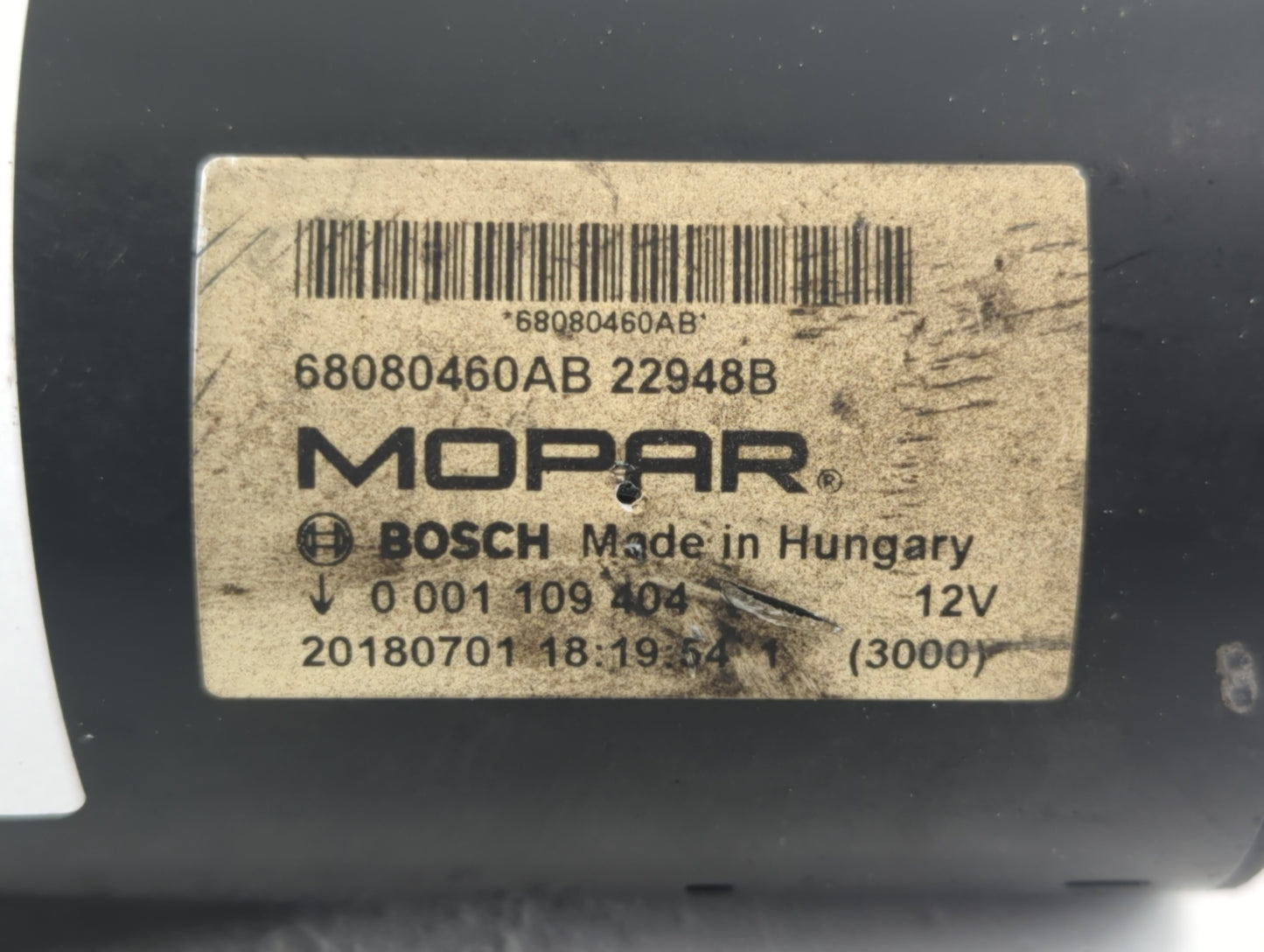 2014-2022 Ram 1500 Car Starter Motor Solenoid OEM P/N:20180701 0 001 109 404 Fits Fits 2014 2015 2016 2017 2018 2020 2021 20