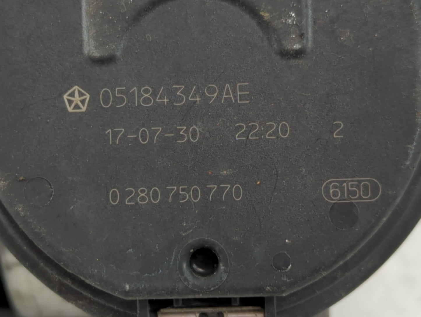 2014-2022 Ram Promaster 1500 Throttle Body P/N:0 280 750 770 05184349AE Fits OEM Used Auto Parts - Oemusedautoparts1.com