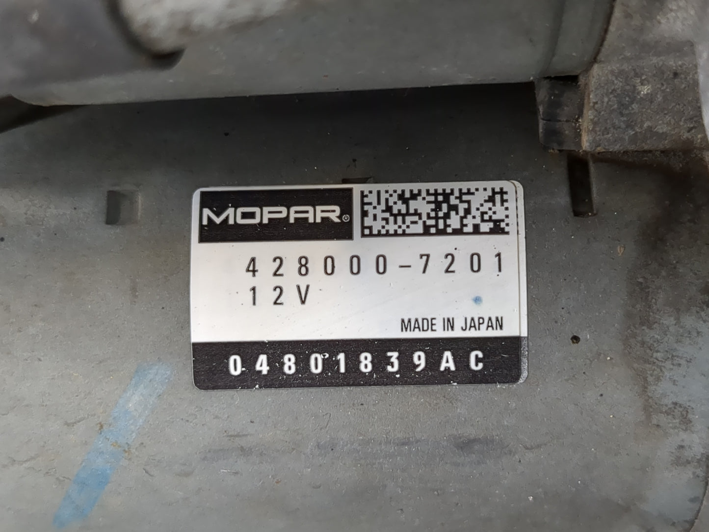 2014-2021 Ram Promaster 2500 Car Starter Motor Solenoid OEM P/N:428000-7201 04801839AC Fits OEM Used Auto Parts - Oemusedaut
