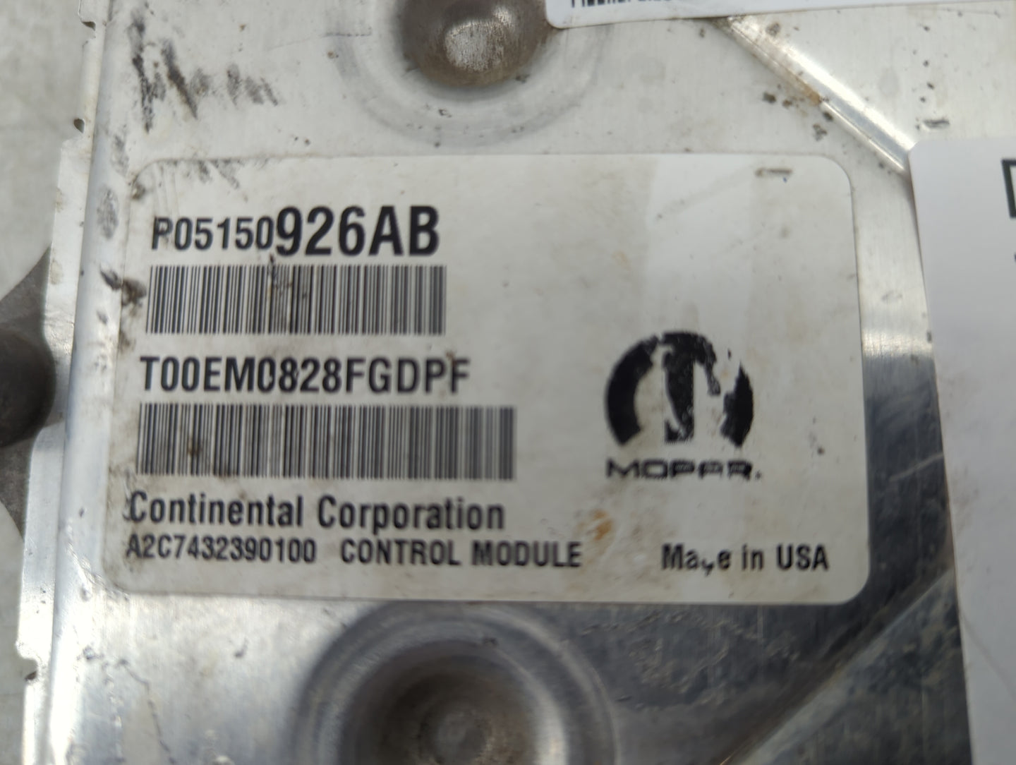 2015-2020 Ram Promaster 3500 PCM Engine Control Computer ECU ECM PCU OEM P/N:P05150926AB Fits Fits 2015 2016 2020 OEM Used A