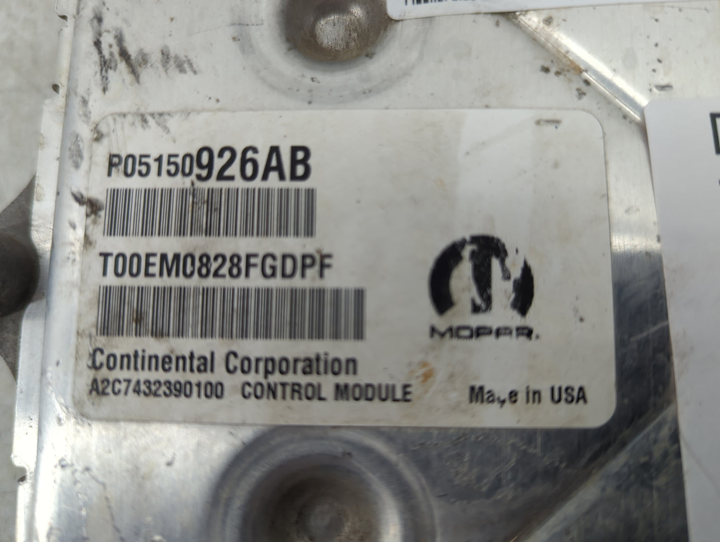 2015-2020 Ram Promaster 3500 PCM Engine Control Computer ECU ECM PCU OEM P/N:P05150926AB Fits Fits 2015 2016 2020 OEM Used A