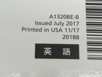 2018 Subaru Crosstrek Owners Manual Book Guide P/N:A1320BE-B MSA5M1807A, MSA5M1801W OEM Used Auto Parts - Oemusedautoparts1.