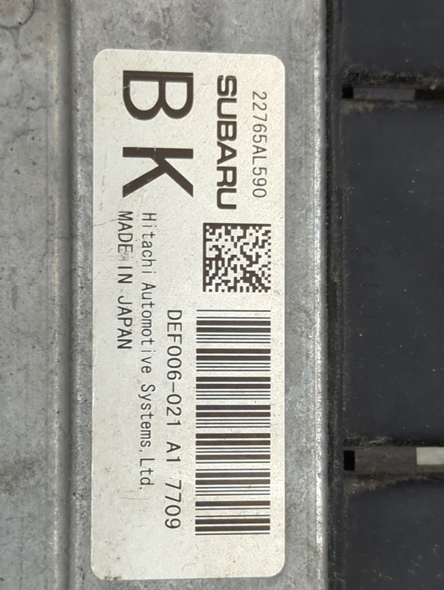 2018 Subaru Forester PCM Engine Control Computer ECU ECM PCU OEM P/N:22765AL590 DEF006-021 Fits OEM Used Auto Parts - Oemuse